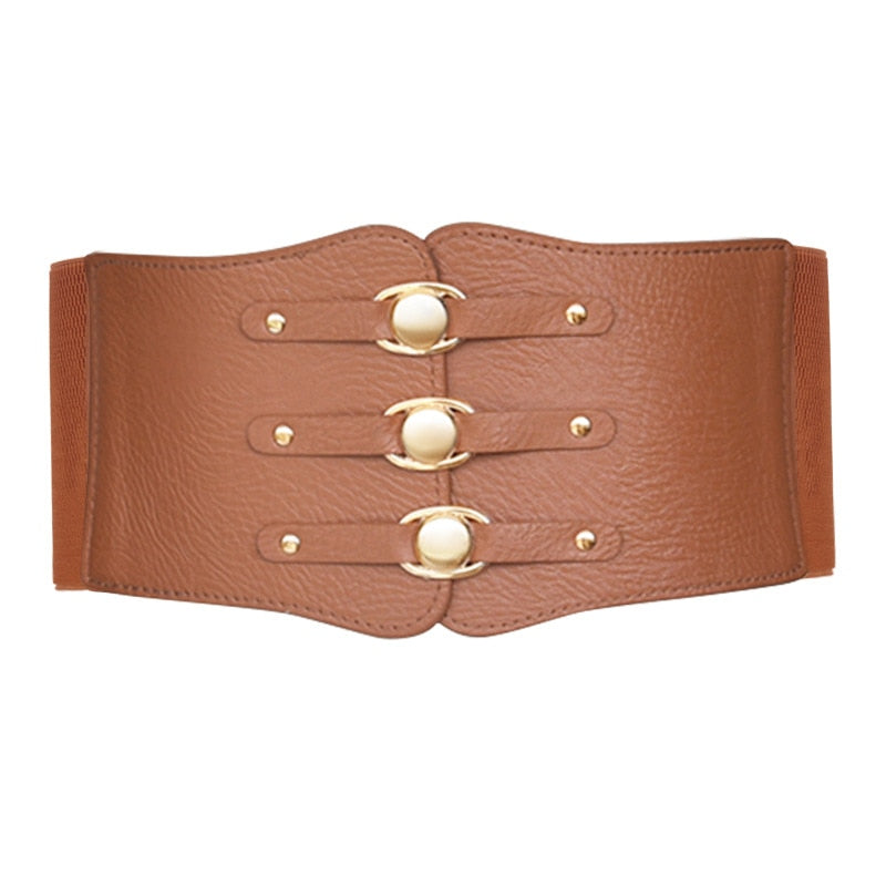 Womens Wide Waist Belt for Dress Waist Cinch Belt Elastic Stretch Belt  Womens Fashion Leather Style Wide Waist Belt : : Clothing, Shoes 