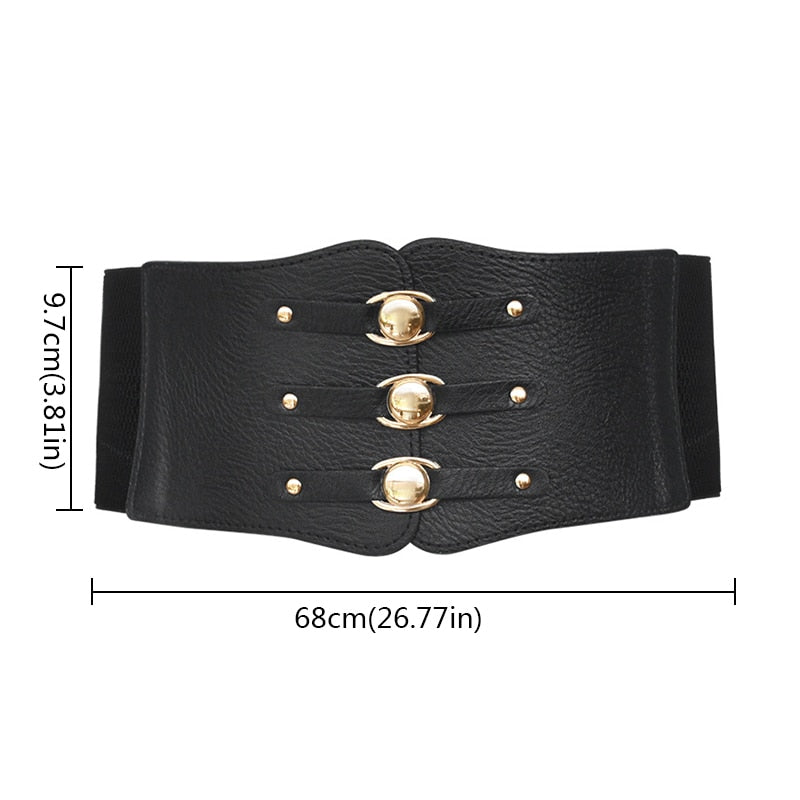 Black Waist Beltwide Waist Leather Beltdress Wide Leather 