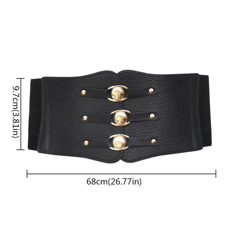 Elastic Wide Corset Belts For Women Waist Plus Size Belt Female Dress  Waistband Big Stretch Cummerbunds Clothes Accessory