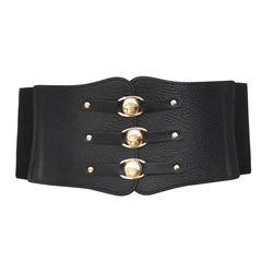 Womens Elastic Wide Waist Belt Buckle Wide Stretch Corset Cinch