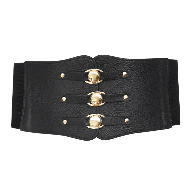 Plus Size Elastic Corset Belt Female Designer Belts for Women Waist Big Stretch Cummerbunds Vintage