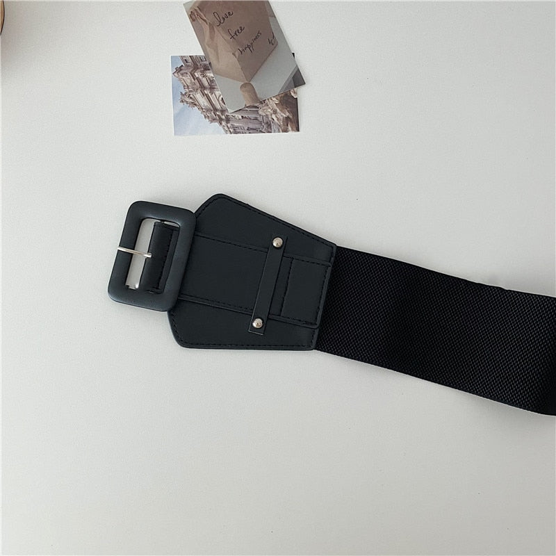 Wide Elastic Corset Belt Ladies Dress Suit Stretch Cummerbunds