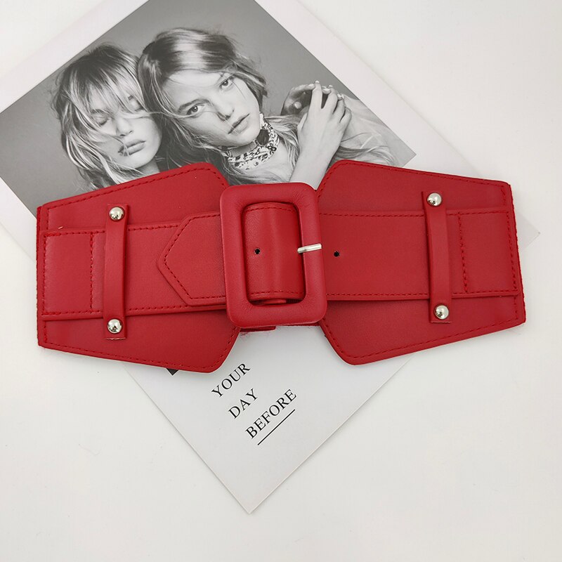Wide red belts for dresses hotsell