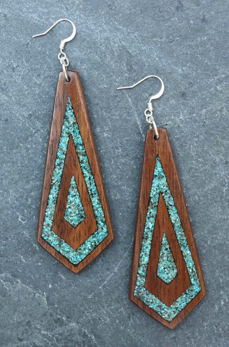 Unique Wood Earrings
